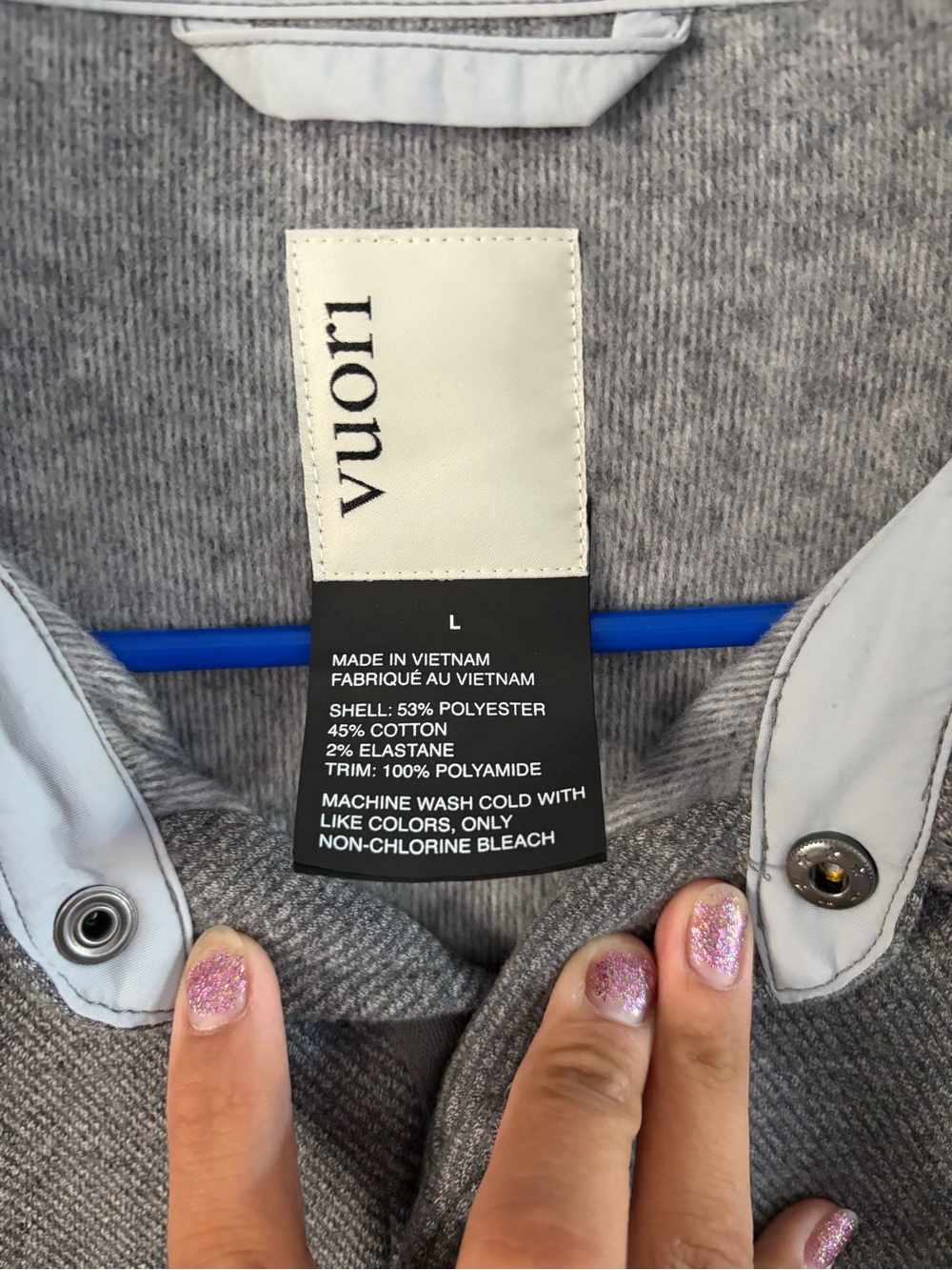 Vuori Gray Casual Button-Down Shirt Jacket - Picture 4 of 5